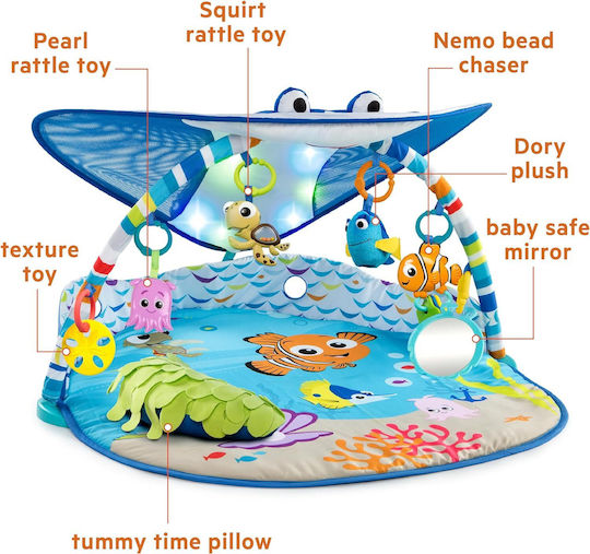 Bright Stars Disney Finding Nemo Mr. Ray Ocean Baby-Spieldecken und -Gyms mit Musik für Neugeborene