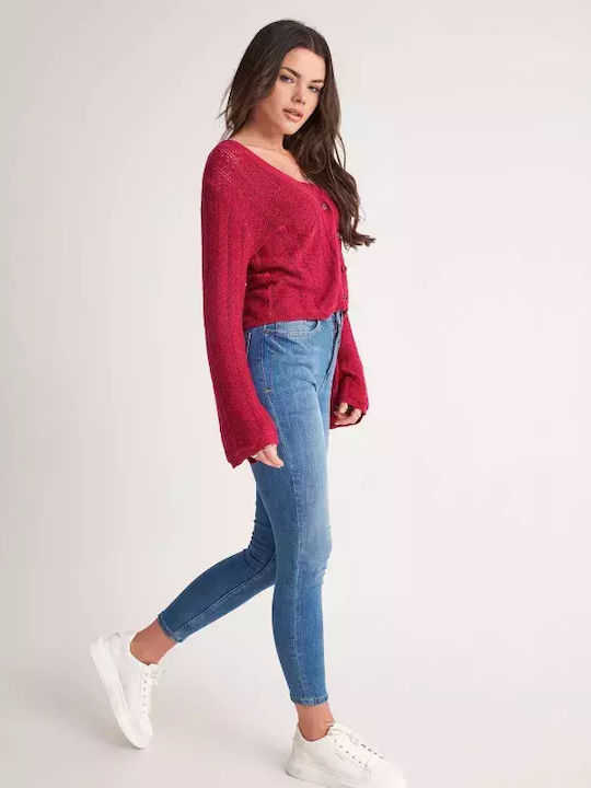 Ψηλόμεσο Γυναικείο Jean Παντελόνι σε Skinny Εφαρμογή Blue