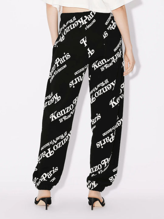 Kenzo Femei Bumbac Pantaloni Black