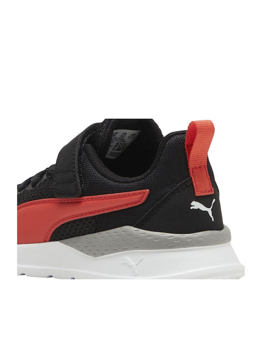 Anzarun Lite Kids Sports Shoes Running with Hoop & Loop Closure Black