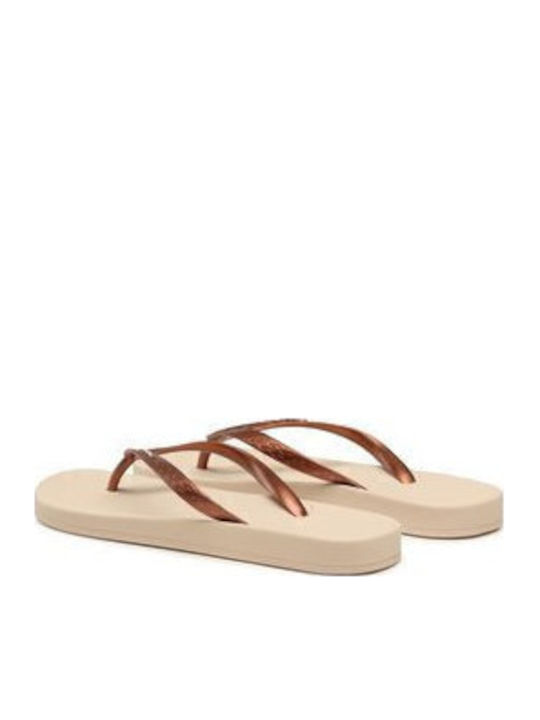 Tan Fem Women's Flip Flops Brown
