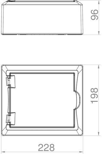 Eurolamp Wall mounted 8-Elements Fuse Box with 1 Row W228xH198xD96mm