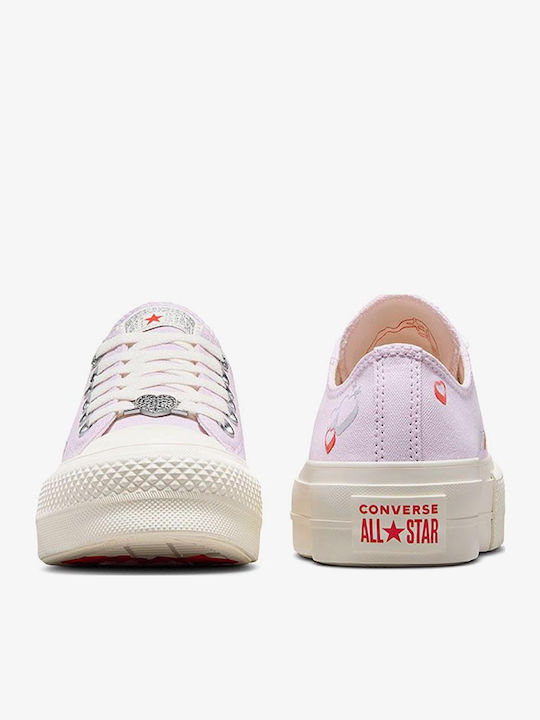 Chuck Taylor All Star Lift Дамски Флатформи Маратонки Lilac Daze / Egret / Fever Dream