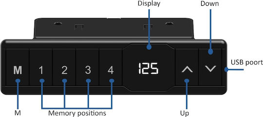 ErgoAction Action Desk Duo Klappbar Tischständer aus Metall Gray 180x60x62.5cm