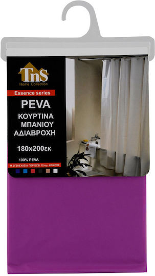 TnS Κουρτίνα Μπάνιου 180x200cm Μονόχρωμη (Διάφορα Χρώματα)