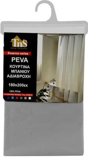 TnS Κουρτίνα Μπάνιου 180x200cm Μονόχρωμη (Διάφορα Χρώματα)