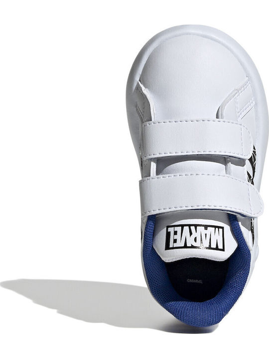 Marvel Grand Court Spider-Man Παιδικά Sneakers με Σκρατς Cloud White / Core Black / Royal Blue