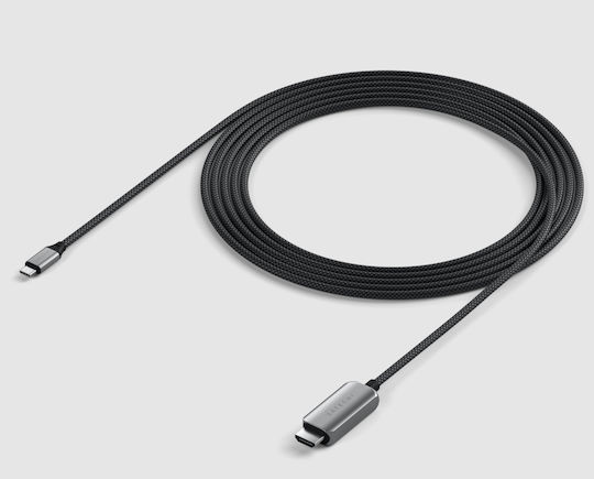 Satechi HDMI 2.1 Ultra High Speed 48Gbps 4K 120Hz HDR VRR Cable HDMI Male - USB-C Male 2m Gray