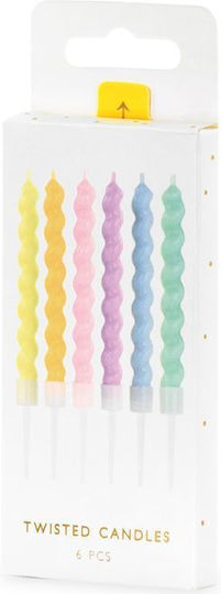PartyDeco Birthday Candle Regular Multicolored 6pcs SCS-15-000