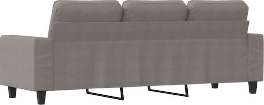 Three-Seater Couch Taupe 214x77x80 cm