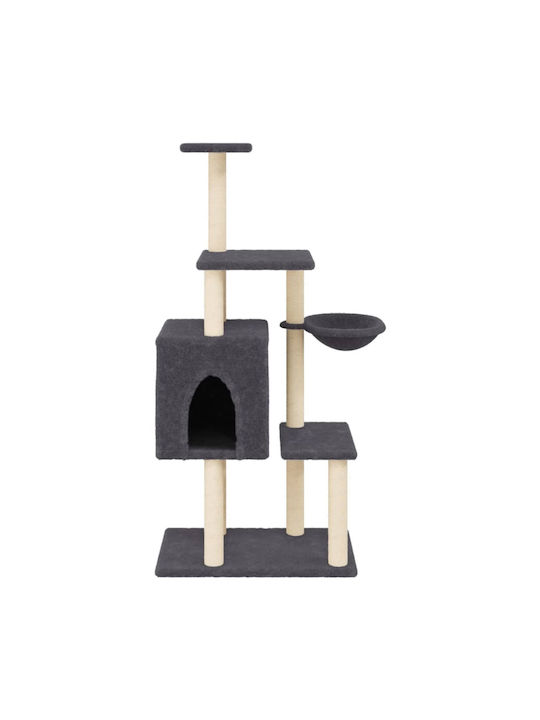 vidaXL Scratching Post Cat Trees Gray 3 levels 71.5x50x131cm