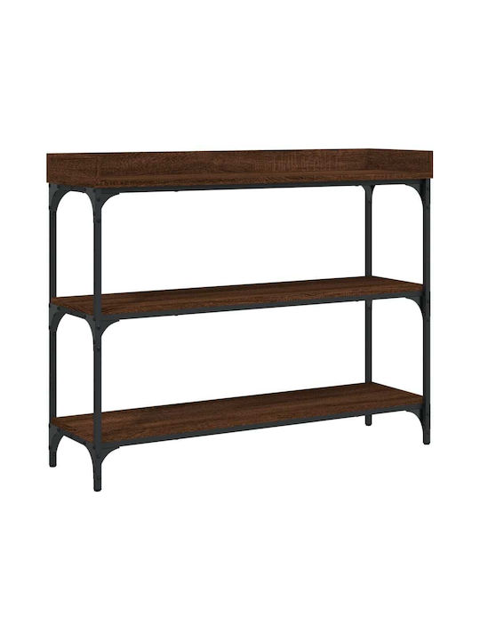 Console Table Wood & Metal Coffee L100xW30xH80cm