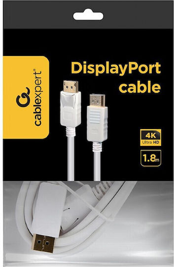 Cablexpert Cable DisplayPort male - DisplayPort male 1.8m White (CC-DP2-6-W)