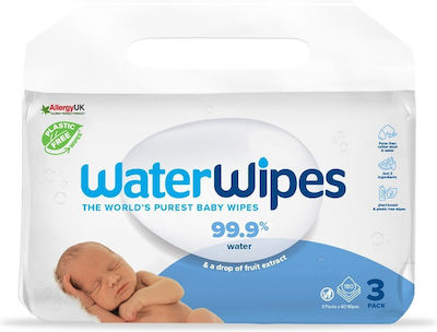 WaterWipes Baby Wipes with 99% Water with Aloe Vera 3x60pcs