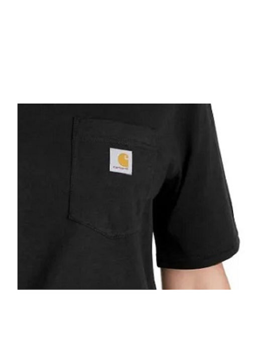 Carhartt Bluza Bărbătească cu Mânecă Scurtă BLACK