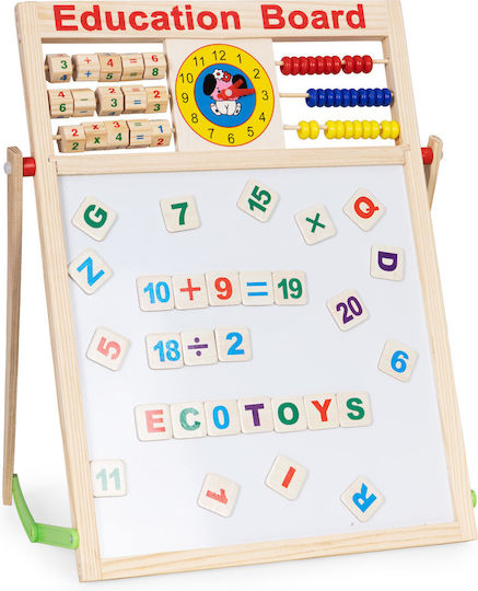 Ecotoys Tablă cu marker / Tablă neagră Față și spate 44cm