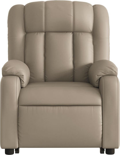 Fotoliu Relax cu Puf din Piele Ecologică Cappuccino 78x92x98cm