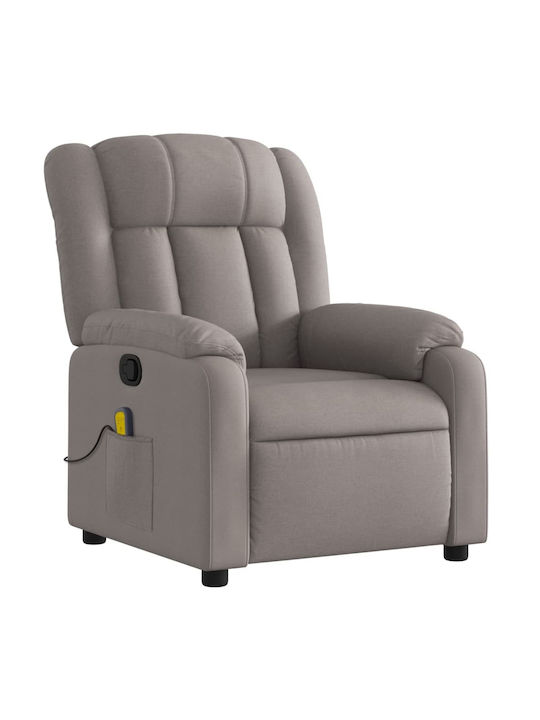Fotoliu Relax Masaj cu Puf Taupe 78x92x98cm