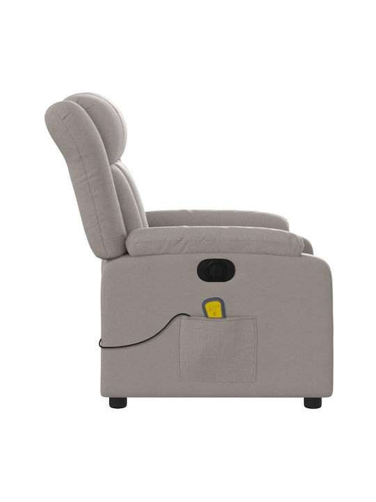 Πολυθρόνα Relax Massage με Υποπόδιο Taupe 78x92x98cm