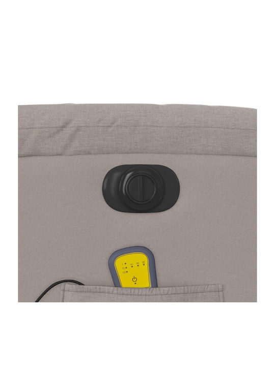 Πολυθρόνα Relax Massage με Υποπόδιο Taupe 78x92x98cm