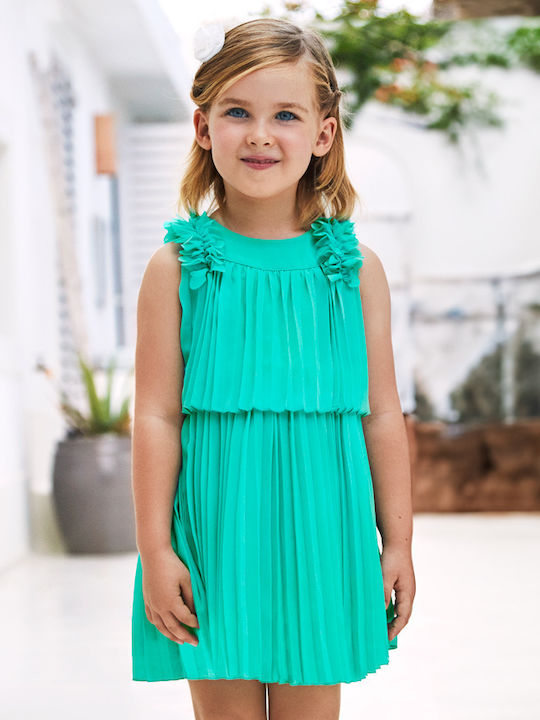 Kinderkleid Ärmellos Green