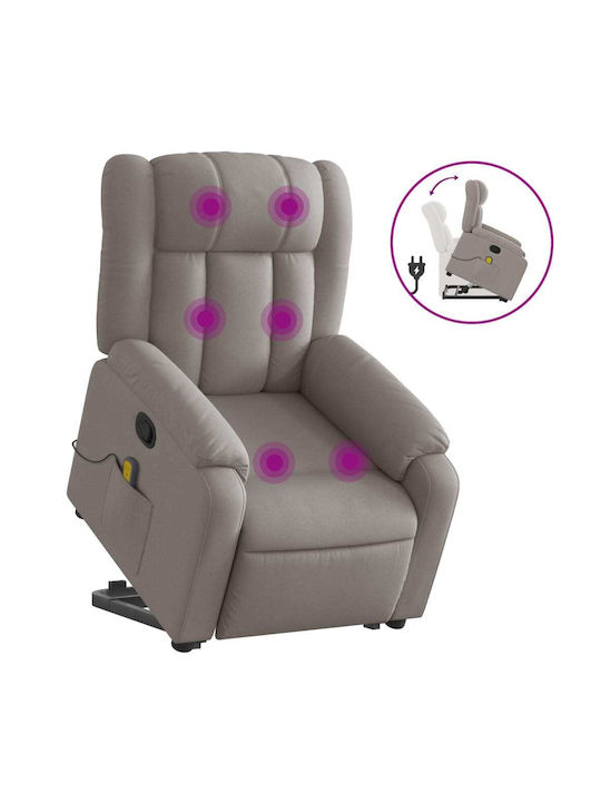Relaxsessel Friseurwaschbecken mit Fußhocker Taupe 78x92x98cm