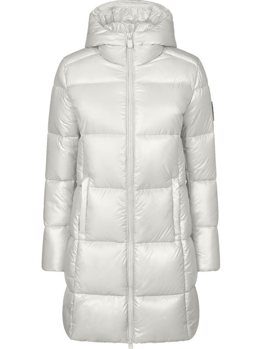 Kurz Damen Puffer Jacke für Winter white