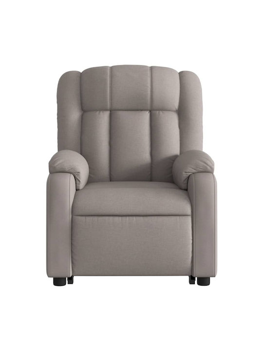 Relaxsessel Friseurwaschbecken mit Fußhocker Taupe 78x92x98cm