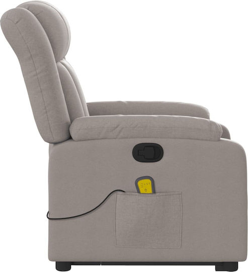 Relaxsessel Friseurwaschbecken mit Fußhocker Taupe 78x92x98cm