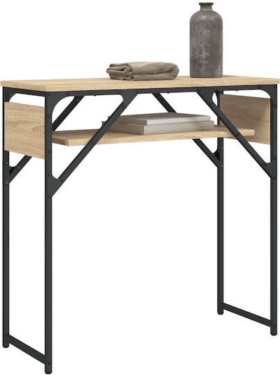 Конзолна маса от Дърво & Метал Sonoma Oak Д75xШ30xВ75cm