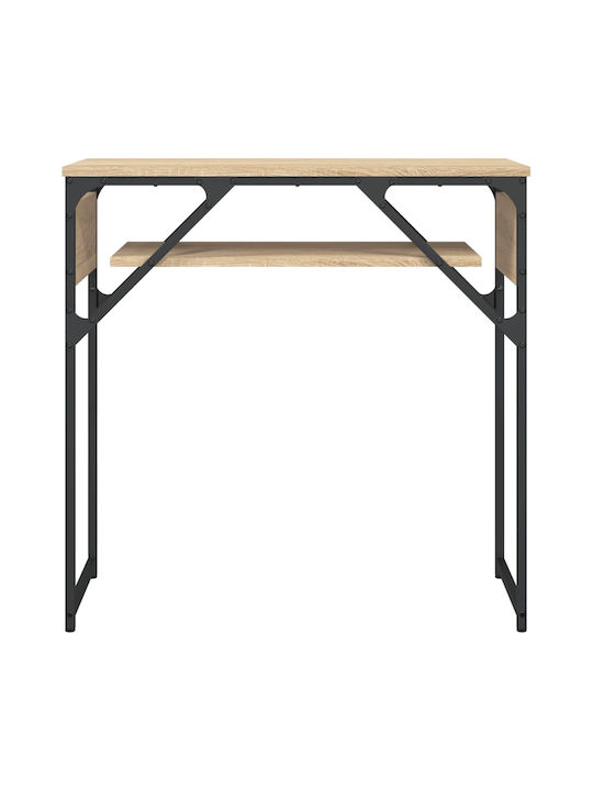 Console Table Wood & Metal Sonoma Oak L75xW30xH75cm