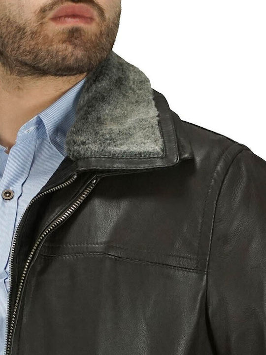 Arma Men's Winter Leather Jacket CAFE