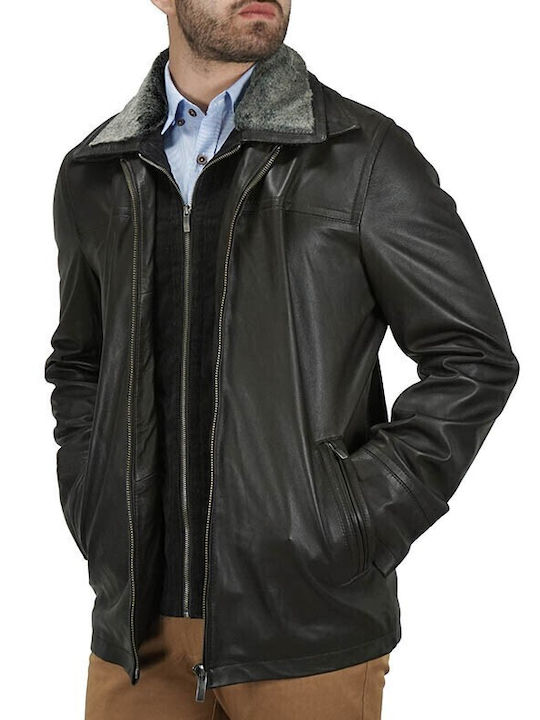 Lederjacke Winter Jacke Brown