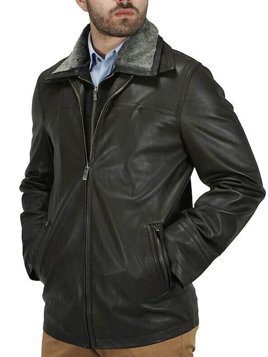 Lederjacke Winter Jacke Brown