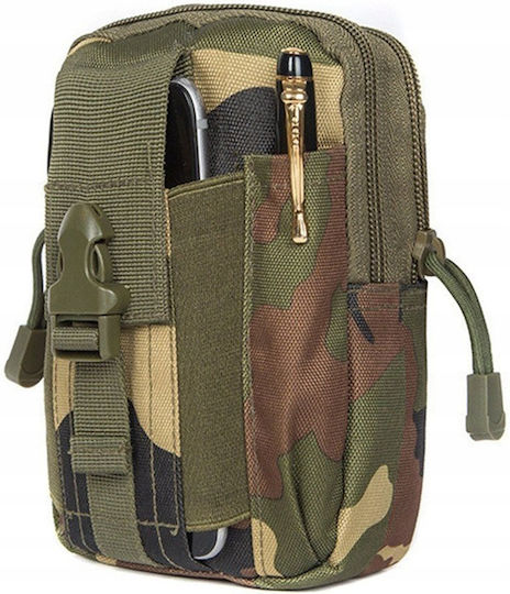 Military Pouch Waist made of Polyester Woodland 1lt