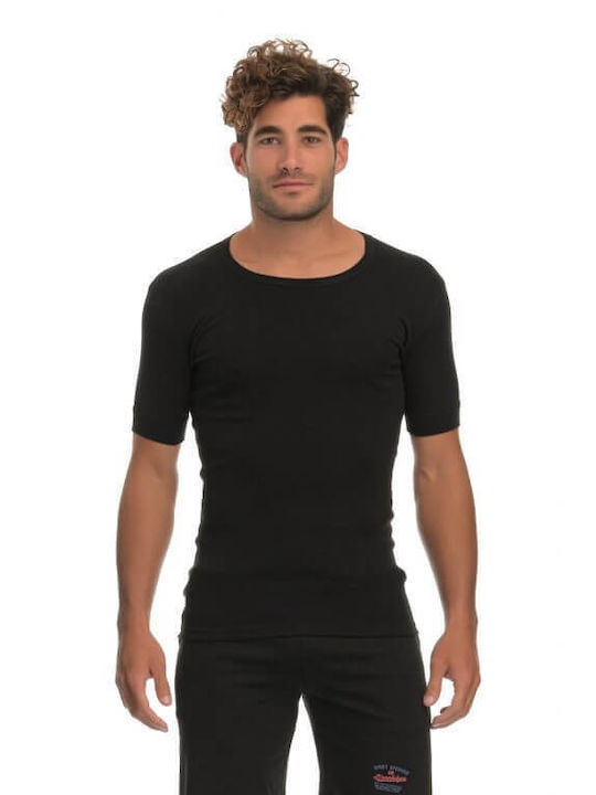 Underwears Men's Athletic Short Sleeve Blouse BLACK