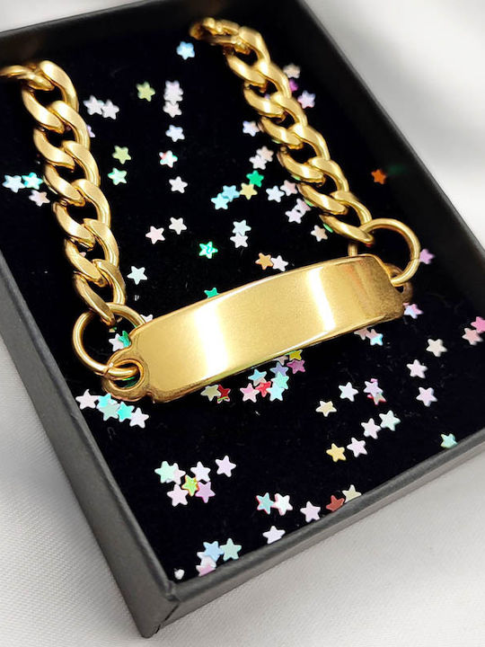 Theodora's Jewellery Bracelet Chain from Stainless Steel Gold Plated JT-B345-Gold