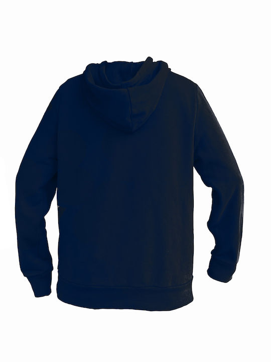 Sportbook Kids Fleece Sweatshirt with Hood and Pocket Navy Blue