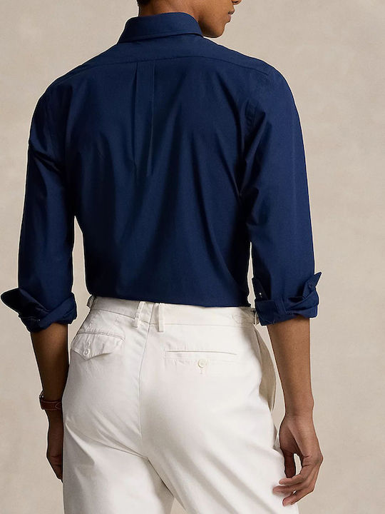 Long-sleeved Cotton Shirt NavyBlue