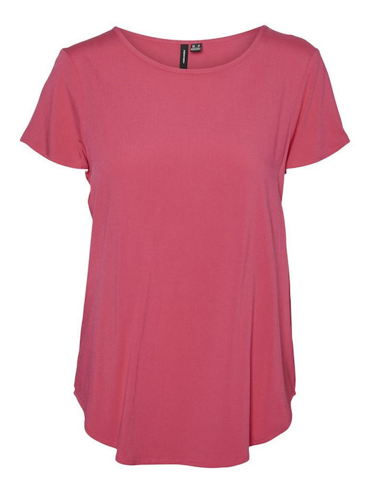 Vero Moda pentru Femei Bluză Mâneci scurte Raspberry Sorbet