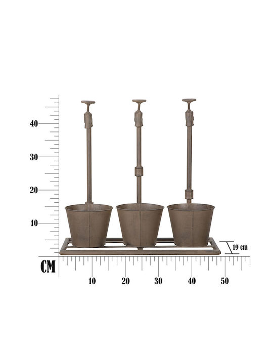 Mauro F Planter Metal Bronze 49x49x48cm.