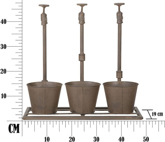 Mauro F Planter Metal Bronze 49x49x48cm.