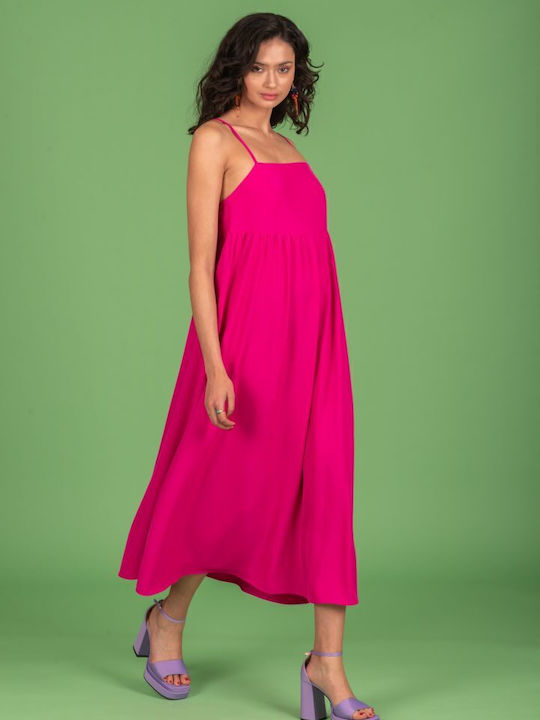 Καλοκαιρινό Maxi Φόρεμα Fuschia