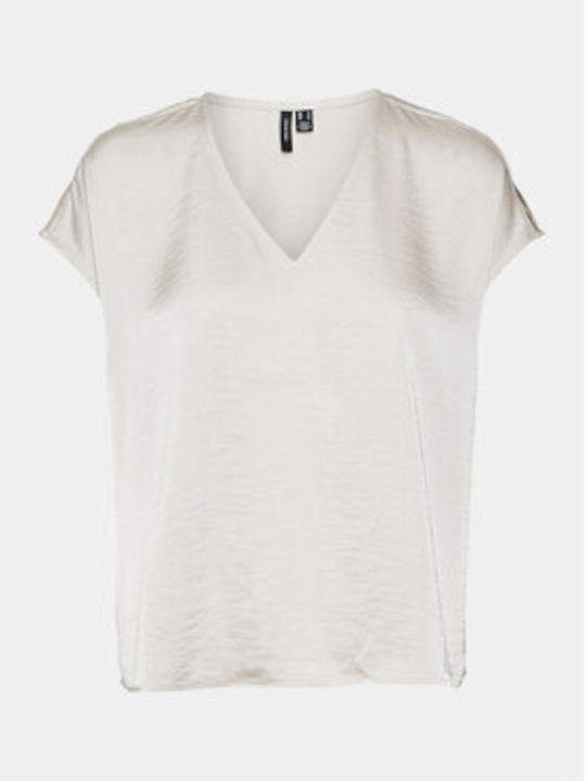 Vero Moda Γυναικείο T-shirt Light Grey