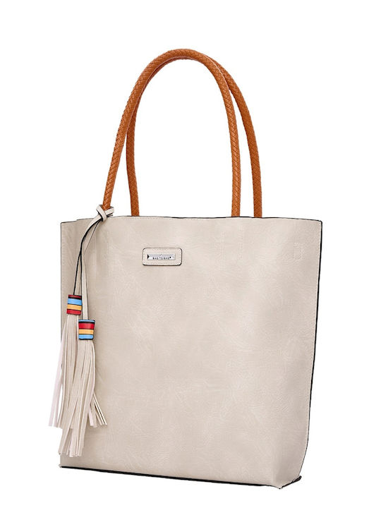 Bag to Bag 5371 Σετ Γυναικεία Τσάντα Ώμου Μπεζ