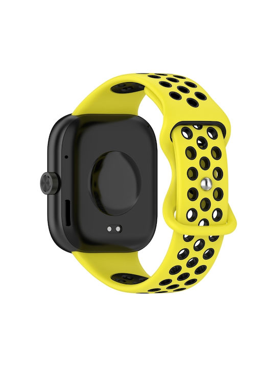 Dual Color Perforated Strap Silicone Yellow (Redmi Watch 4)