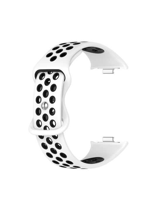 Dual Color Perforated Curea Silicon Alb (Redmi Watch 4 / Redmi Watch 5)