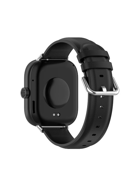 Round Strap Leather Black (Redmi Watch 4)