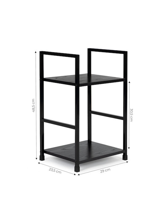 Nachttisch Schwarz 29x23.5x48.5cm