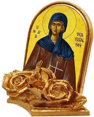 Christening Favor with Religious Icon Agia Marianthi 30pcs 9x9cm